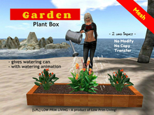 Garden Plant Box with Anim - texture changeable, watering can, watering plants animation, garden