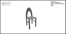 1 prim stone chair in Middle Age style with two sit menus