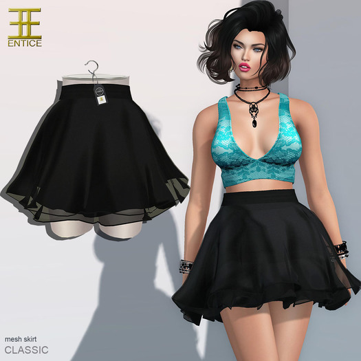 Entice - Let it Go Skirt - Black