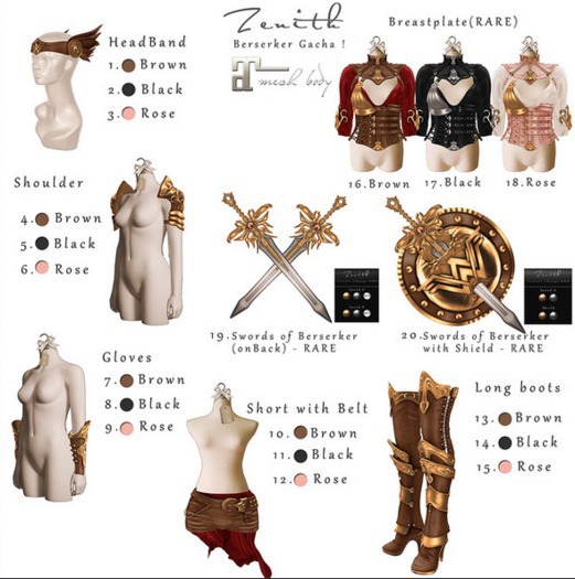 =Zenith=Berserker Gloves(Brown) Maitreya
