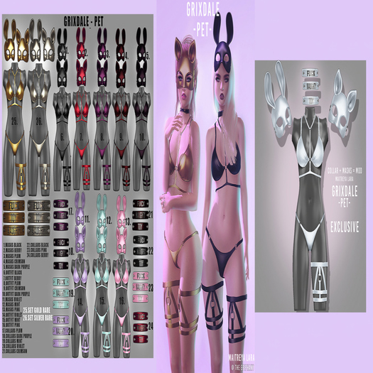 Grixdale - Pet - Collar set - Plum[box]