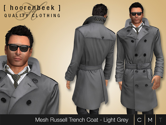 [ hoorenbeek ] Russell Trenchcoat - LightGrey