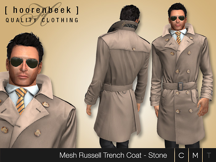 [ hoorenbeek ] Russell Trenchcoat - Stone