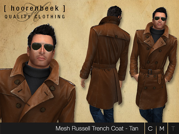 Leather Trenchcoat - Tan