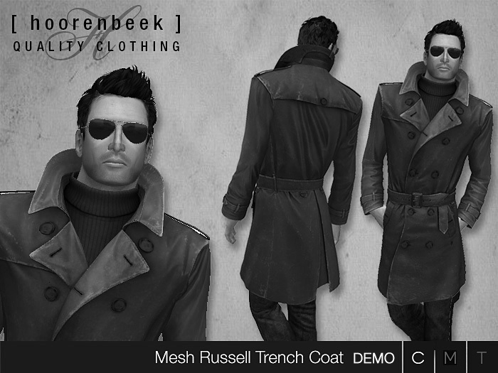 [ hoorenbeek ] Russell Leather Trenchcoat - DEMO