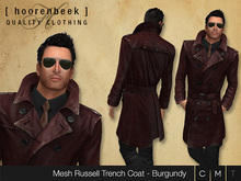Leather Trenchcoat - Burgundy