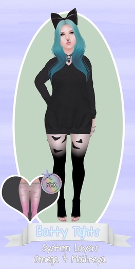 =Kio= Batty Tights - Pink