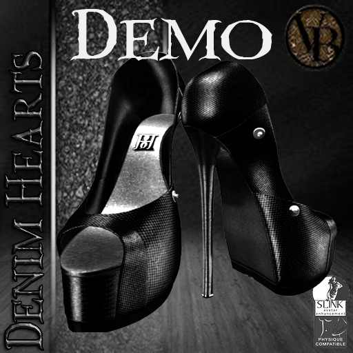 .::LiX::.Denim Hearts R Black DEMO WEAR