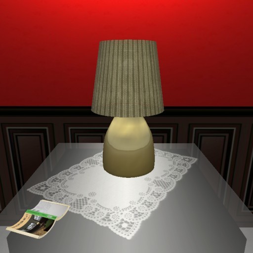 .:: AGD ::. Olive Stripes Lamp (LS Gold Base)