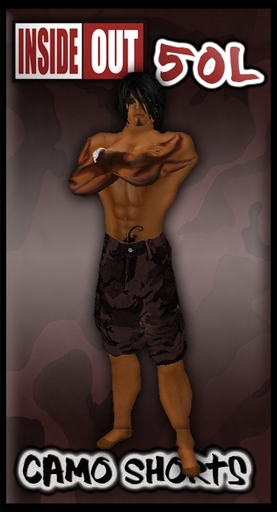 Inside Out - Camo Shorts- Red