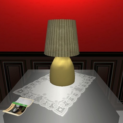 .:: AGD ::. Olive Stripes Lamp (Mt Gold Base)