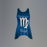 Blue Virgo Zodiac Mesh Tank Top