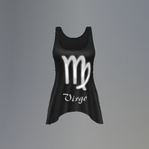 Charcoal Virgo Zodiac Mesh Tank Top