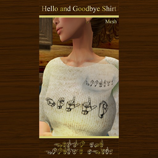 "Hello" and "Goodbye" Shirt - Creme for Women (BOXED)