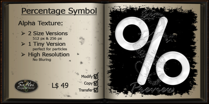 :::: SaHei :::: Percentage Symbol Alpha Texture FULLPERM