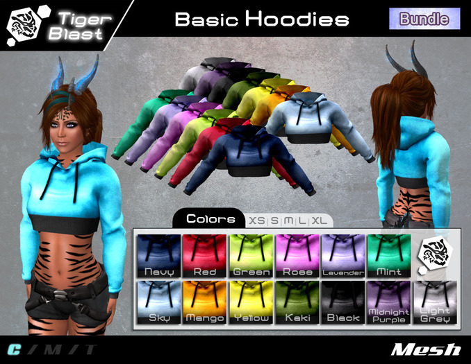 x TigerBlast x - Hoodies Basic - Bundle 2
