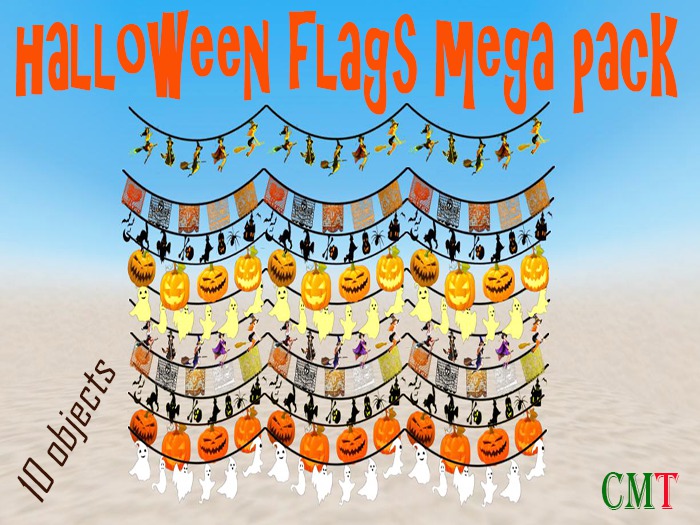 sol's pets & garden halloween flags mega pack