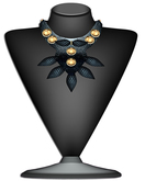 Asteria - "Capretto" Necklace [Gold&Silver] - Night
