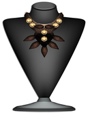 Asteria - "Capretto" Necklace [Gold&Silver] - Brown