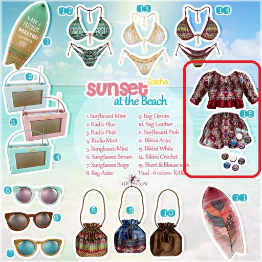 Luas Sunset Blouse & Short Maitreya RARE