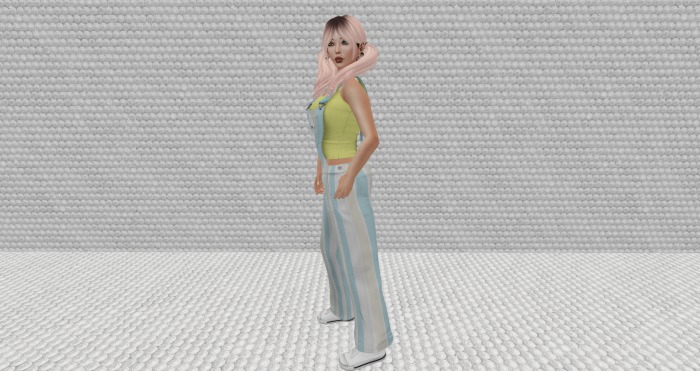 Bright Blue Striped Overall