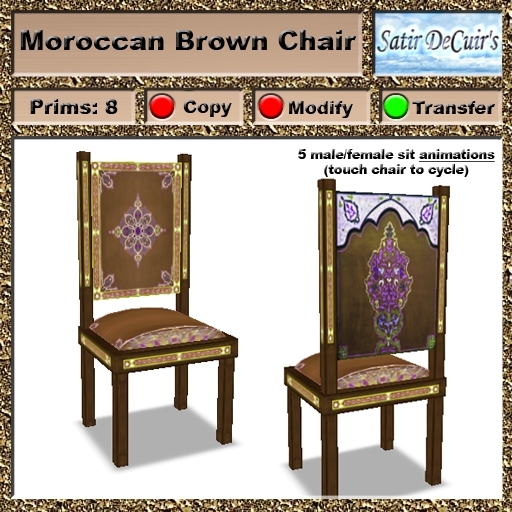 Arab Moroccan Chair (Brown)