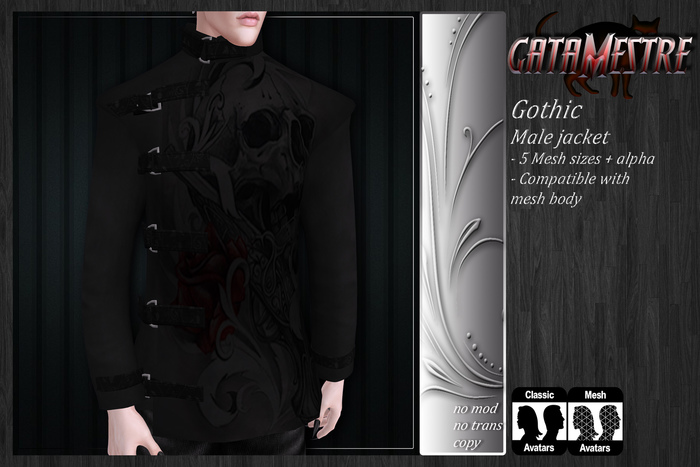::GATAMESTRE:: Mesh Gothic male jacket
