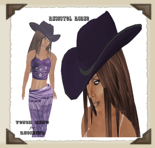 *DD*W Resistol Rodeo Dark Purple Cowboy Hat