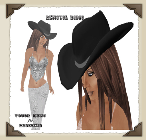 *DD*W Resistol Rodeo Black Cowboy Hat