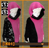 [iK01] Gloved Hoodie - Skulls - Kids/PINK - (Click to unpack)