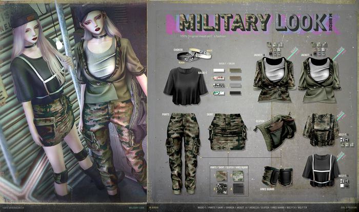 `M.BIRDIE / Military look.basic-T6 S