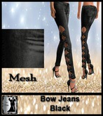 Bow Jeans Black