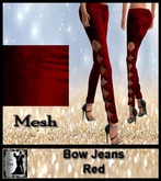 Bow Jeans Red