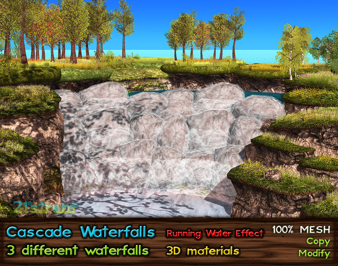 21strom Cascade Waterfalls with Running Water - 3pcs