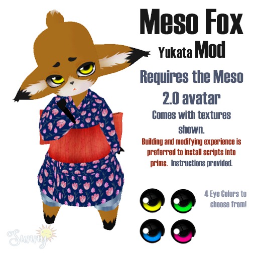 *Sunny* Meso Fox (Yukata) Mod Pack