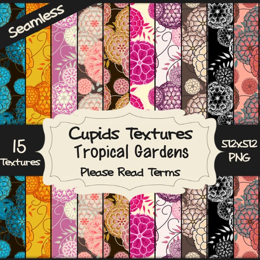 *Cupids Textures * 15 TROPICAL GARDENS