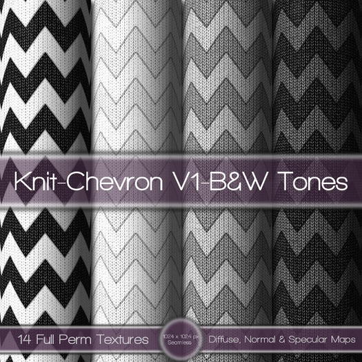 {L} Knit-Chevron V1-B&W Tones
