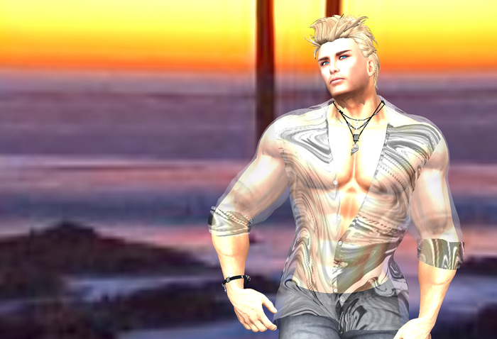 HD ~ 1/2 Buttoned Black & White