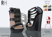 !Rebel Hope - Aruba Mesh Wedge Black