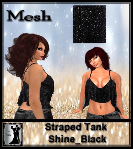 Straped Tank Shine_Black