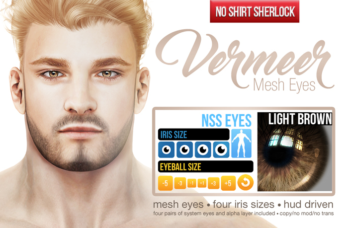 [NSS] VERMEER mesh eyes - LIGHT BROWN