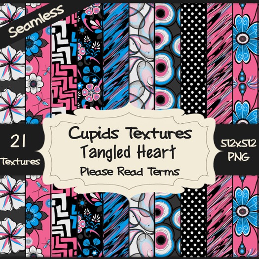 *Cupids Textures * 21 TANGLED HEART