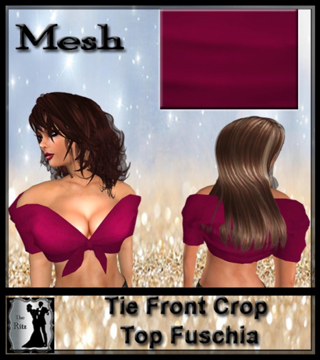 Tie Front Crop Top Fuschia