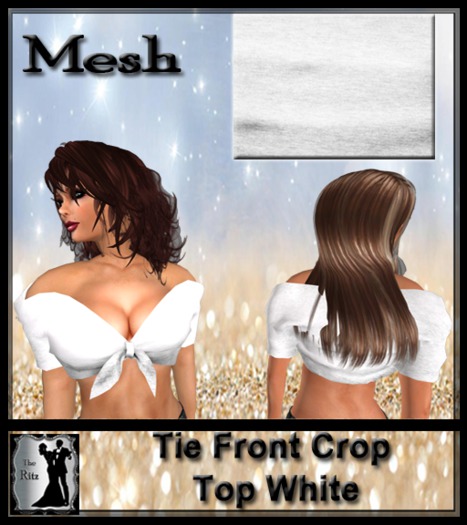 Tie Front Crop Top White