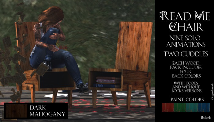 Read Me Chair "Dark-Mahogany" (mesh) - Bokeh