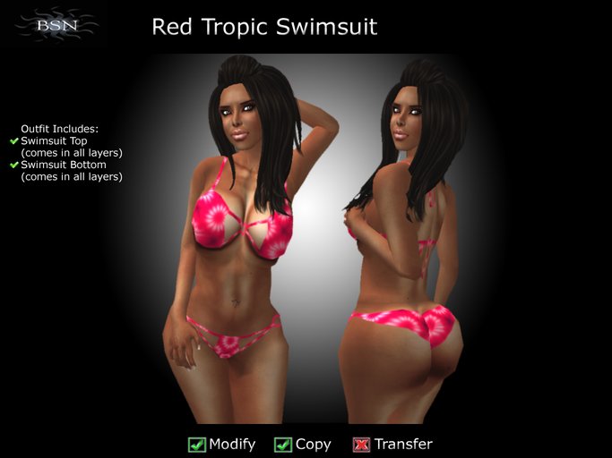 BSN Red Tropic Swimsuit PROMO