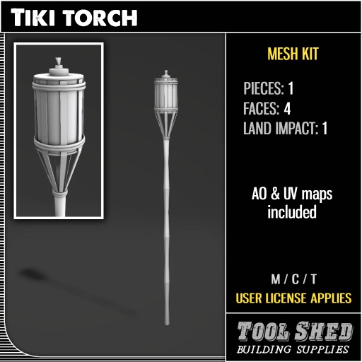 Tool Shed - Tiki Torch Mesh Kit