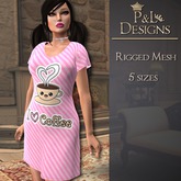 [P&L] - Sleep Shirt - I <3 Coffee