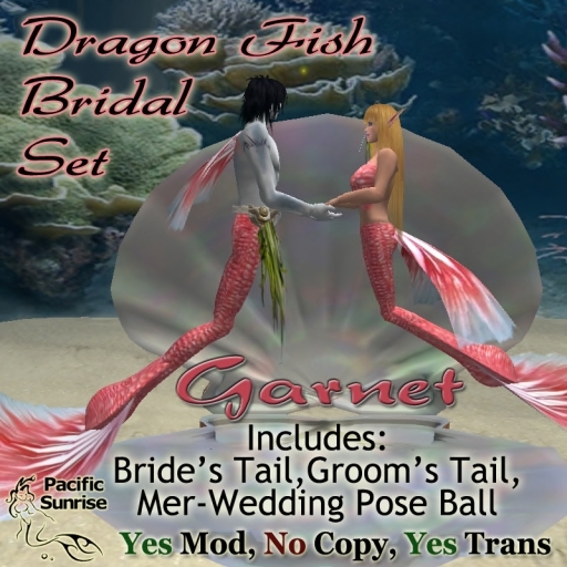 (PS) Dragon Fish Bridal Set Garnet