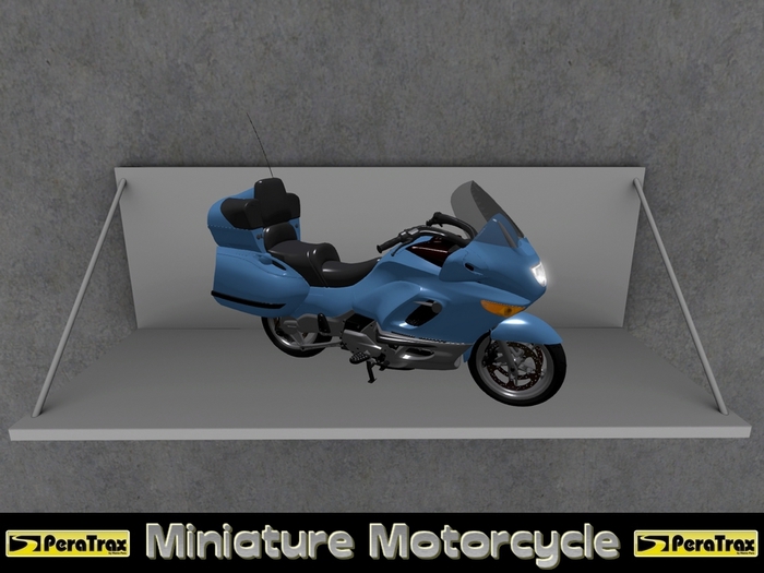 (PeraTrax) Miniature Motorcycle "Luxury Tourer" [Blue]
